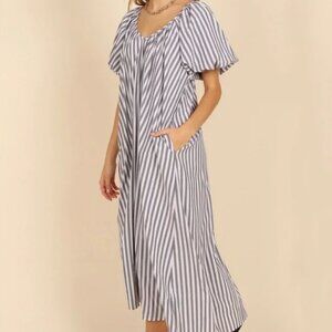 EUC Petal + Pup Greta Puff Sleeve Maxi Dress XS